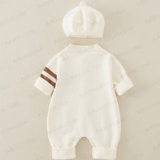 Baby Boys Bear Knitted Romper with Hat - image 11