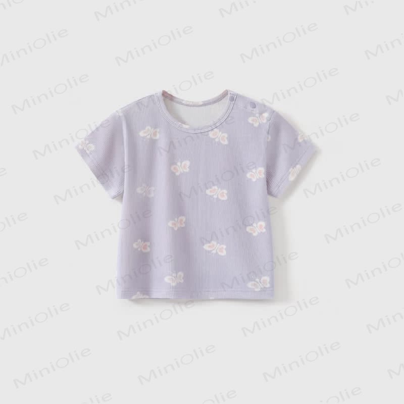 Baby Toddler Ribbed T-Shirt - Purple - 3-4T - image 3