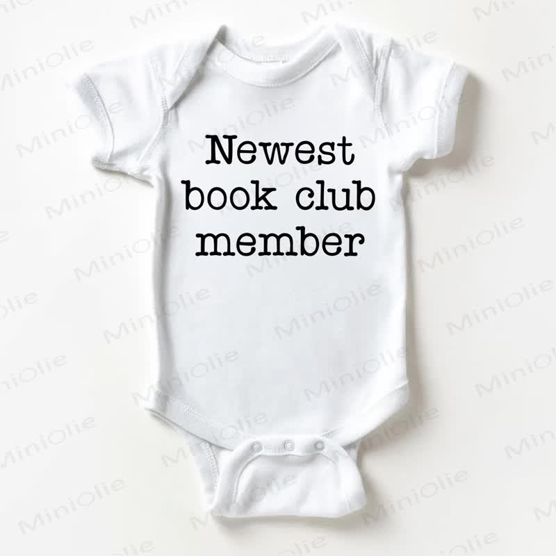 NEWEST BOOK CLUB MEMBER Baby White Bodysuit - White - 18-24M - image 1
