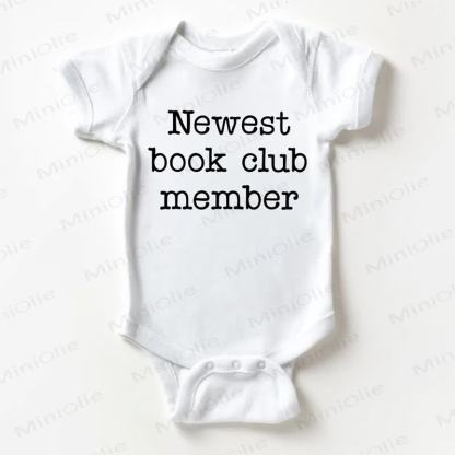 NEWEST BOOK CLUB MEMBER Baby White Bodysuit - White - 18-24M - image 1