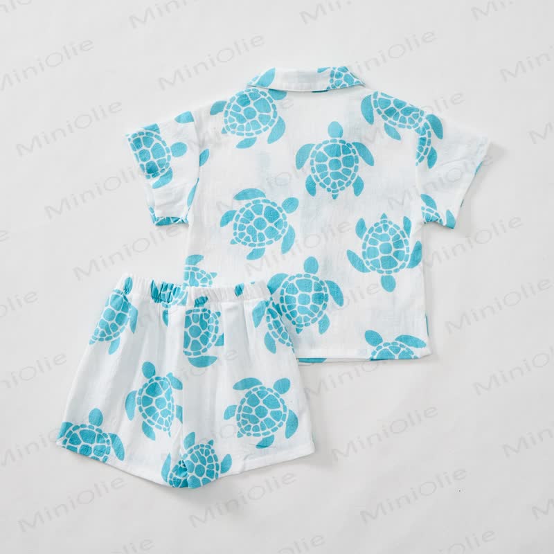 Baby Toddler Turtle Shirt and Shorts 2-piece Set - image 3