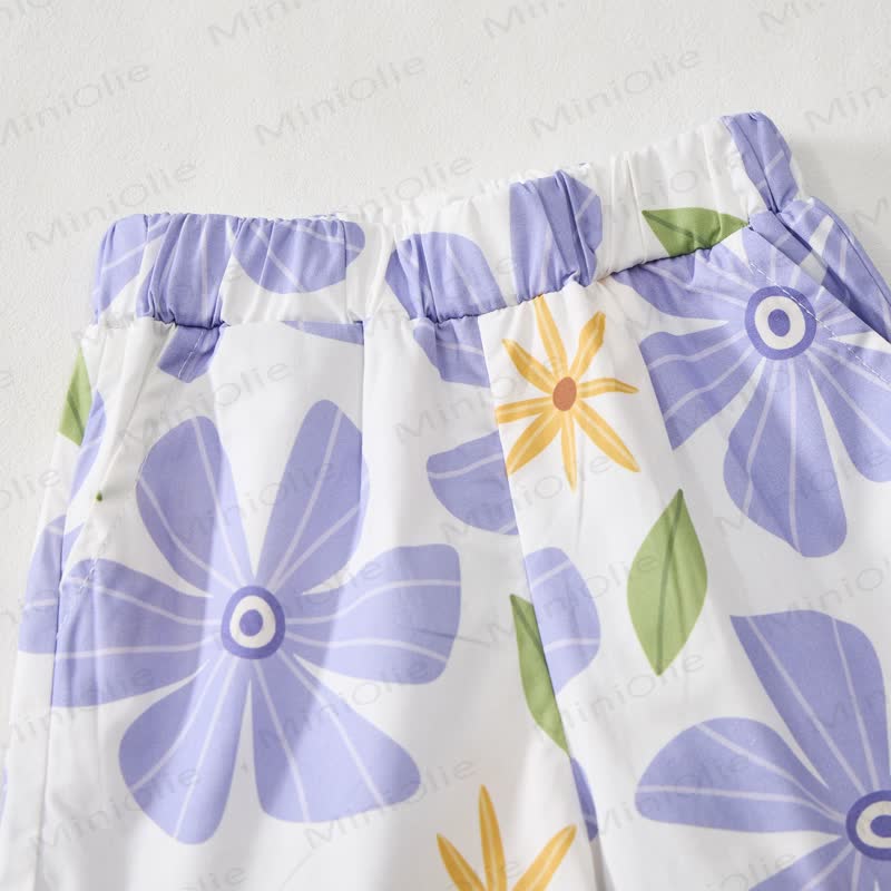 Baby Toddler Purple Flower Short-Sleeve Set - image 4