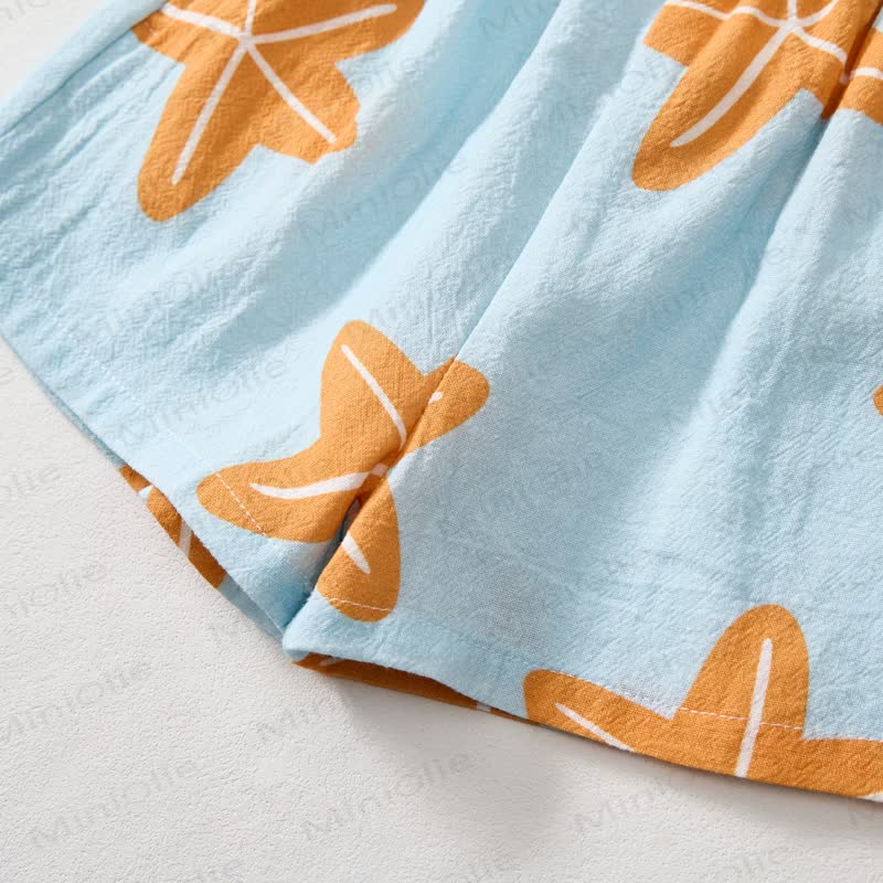 Toddler Boys Blue Starfish Shirt and Shorts 2-piece Set - image 7