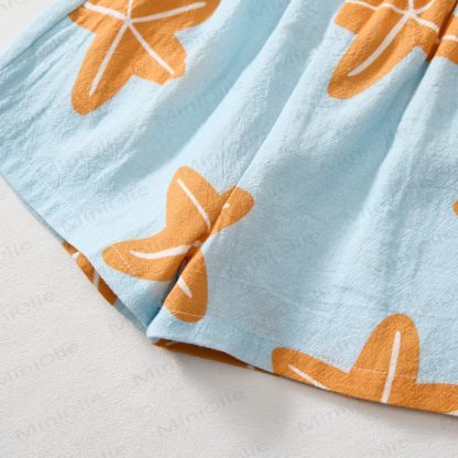 Toddler Boys Blue Starfish Shirt and Shorts 2-piece Set - image 7