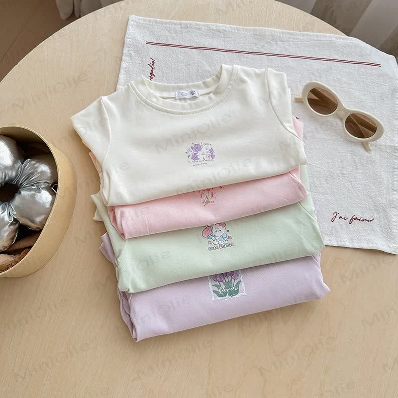 Toddler Girls Flower/Animal Print Tee and Pants 2-piece Set - image 6