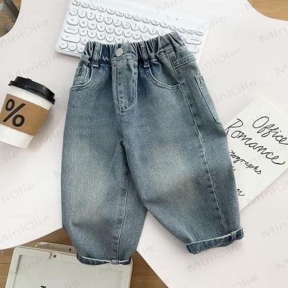 Toddler Boys Blue Vintage Relaxed Fit Denim Pants - image 2