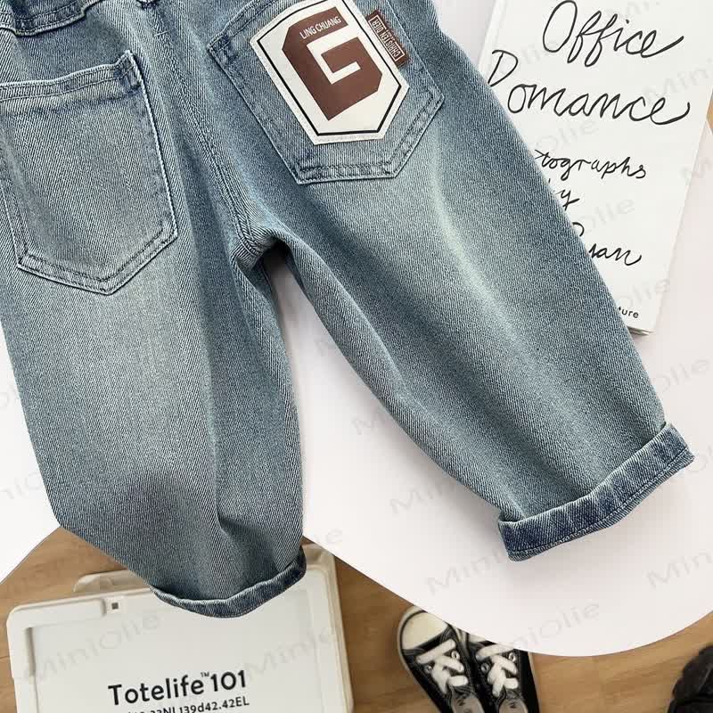 Toddler Boys Blue Vintage Relaxed Fit Denim Pants - image 5