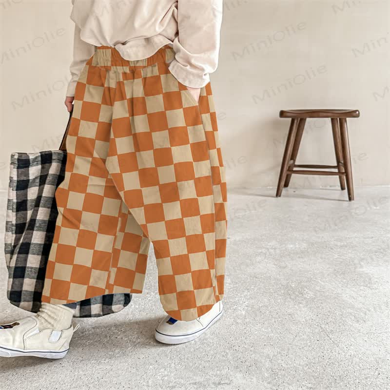 Baby Checkerboard Orange Pants - Orange - 2-3T - image 1