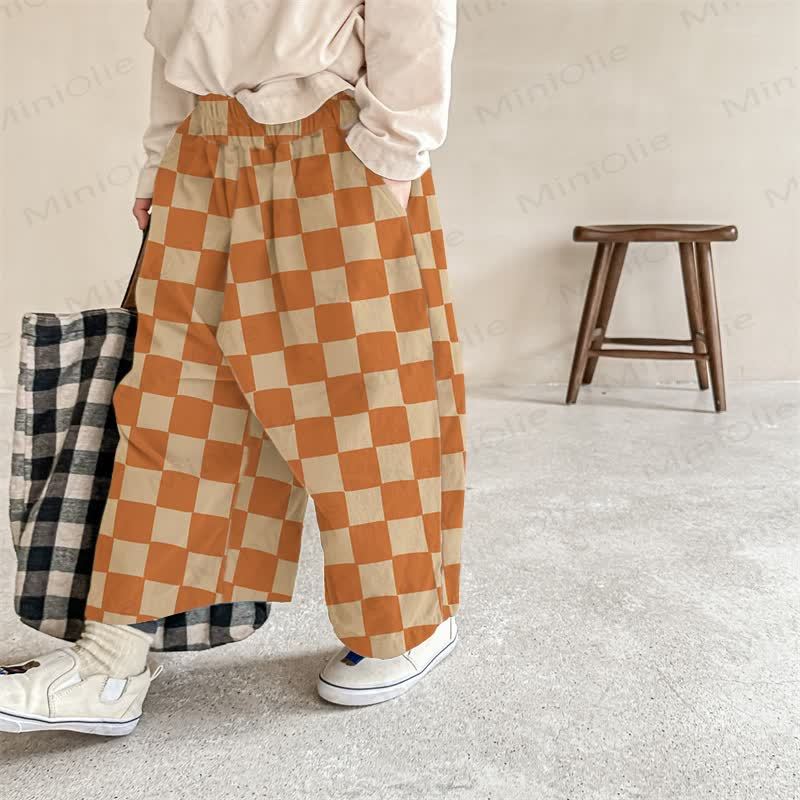 Baby Checkerboard Orange Pants - Orange - 2-3T - image 1