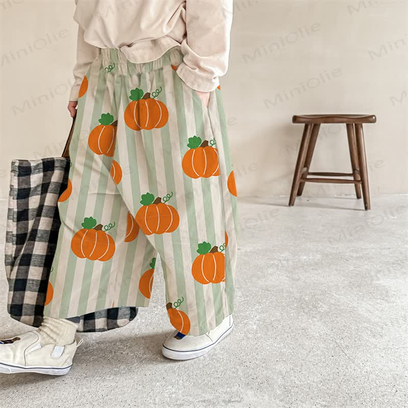 Baby Pumpkin Striped Pants - Green - 2-3T - image 1