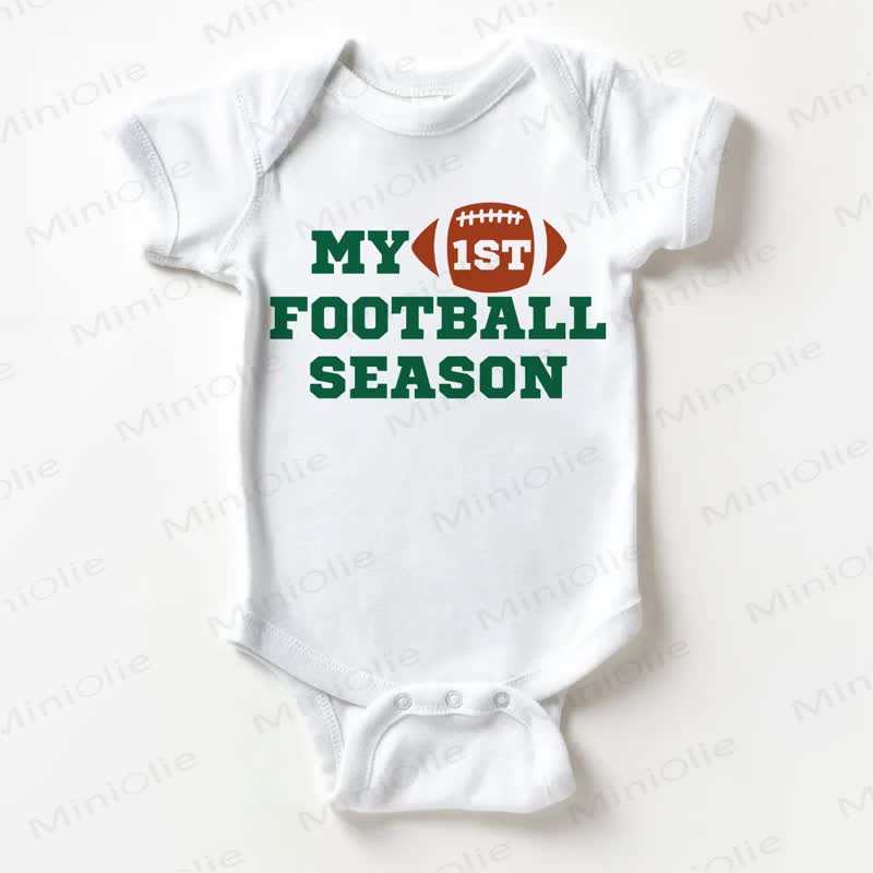 MY 1ST FOOTBALL SEASON Baby White Bodysuit - White - 18-24M - image 1