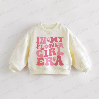 IN MY FLOWER GIRL ERA Baby Toddler Cream Sweatshirt - Cream - 3-5T - image 1