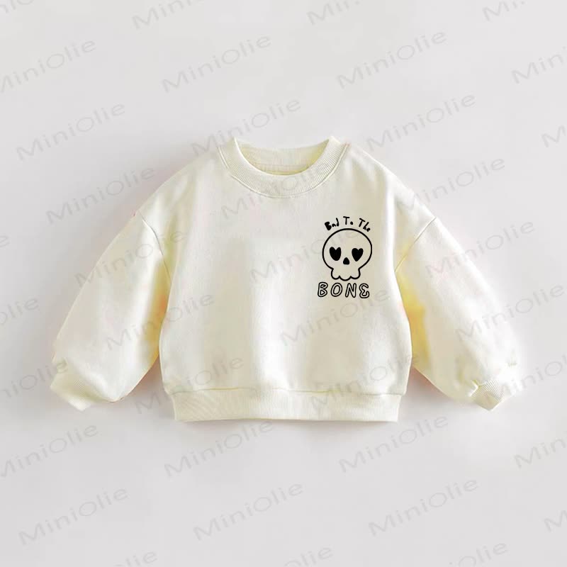 BAD TO THE BONE Baby Toddler Cream Sweatshirt - Cream - 3-5T - image 1