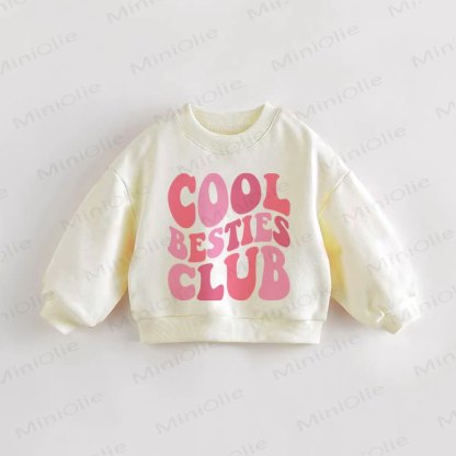 COOL BESTIES CLUB Baby Toddler Cream Sweatshirt - Cream - 3-5T - image 1