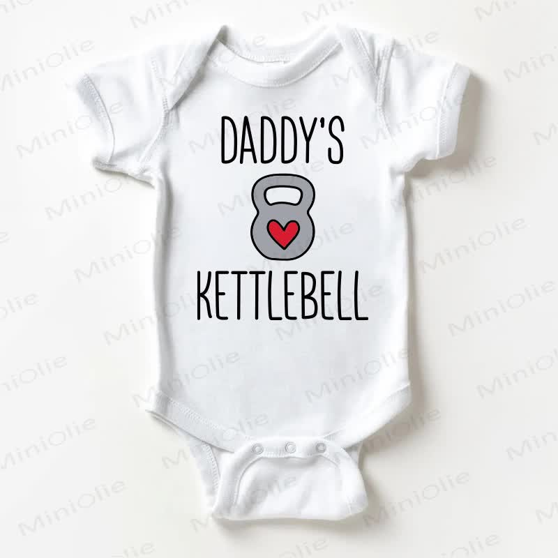 DADDY'S KETTLEBELL Baby White Bodysuit - White - 18-24M - image 1