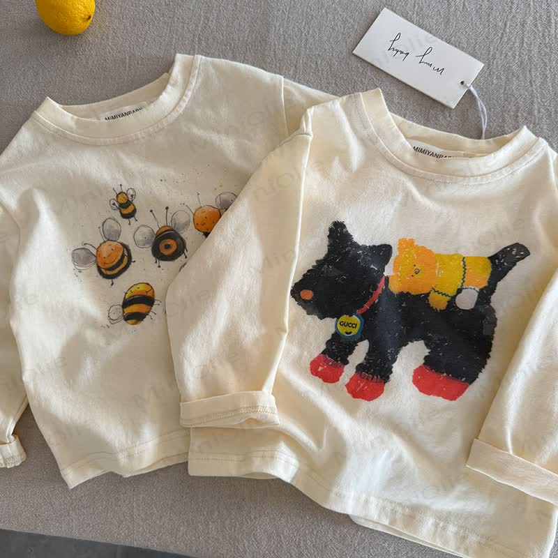 Toddler KId Cartoon Print Cotton T-Shirt - image 3