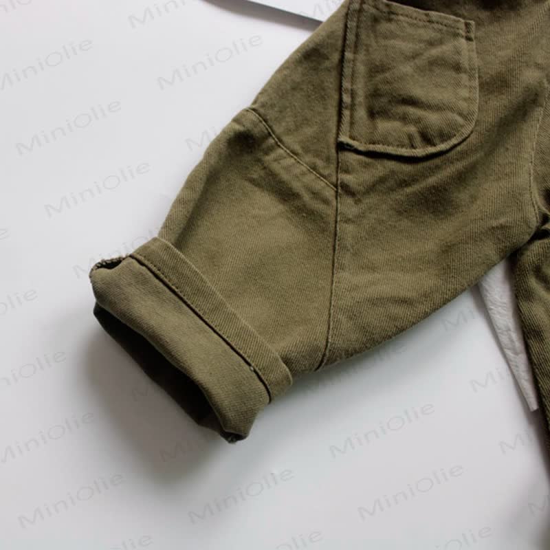 Toddler Solid Color Utility Pocket Pants - image 7