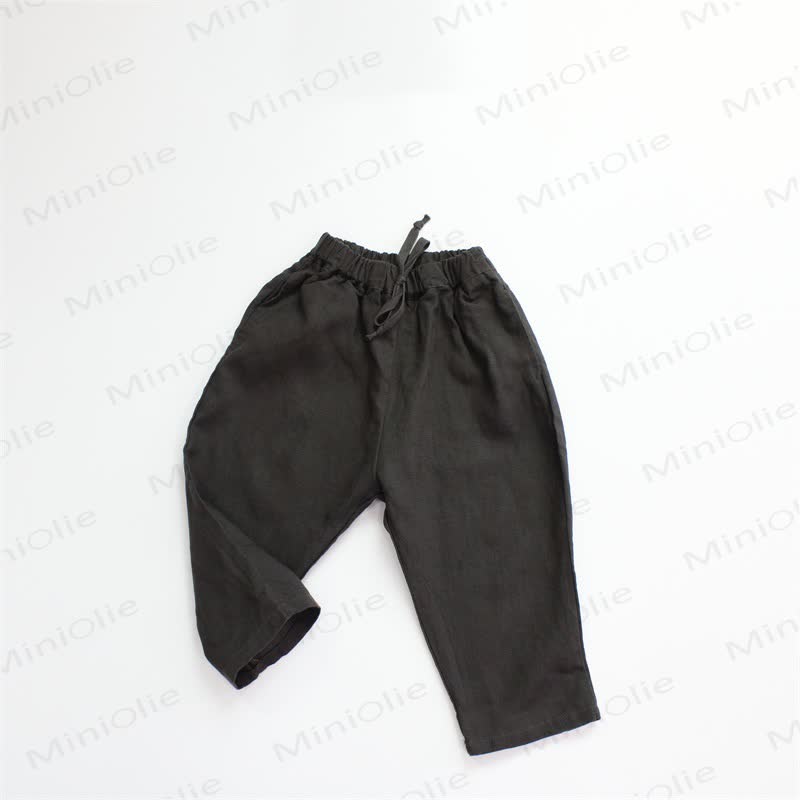 Toddler Relaxed Drawstring Lightweight Casual Pants - Gray - 8-9T - image 4