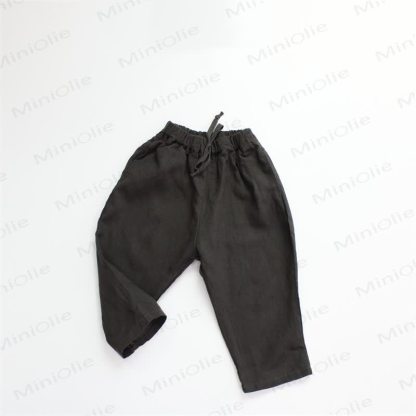 Toddler Relaxed Drawstring Lightweight Casual Pants - Gray - 8-9T - image 4