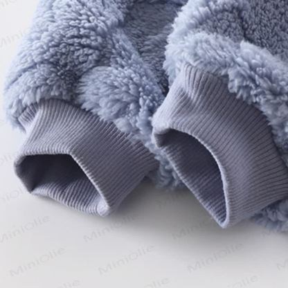 Toddler Solid Color Thickened Flannel Lounge 2-piece Set - image 9