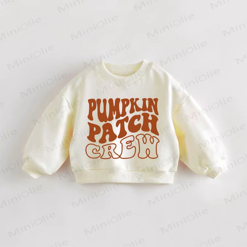 PUMPKIN PATCH CREW Baby Toddler Cream Sweatshirt - Cream - 3-5T - image 1