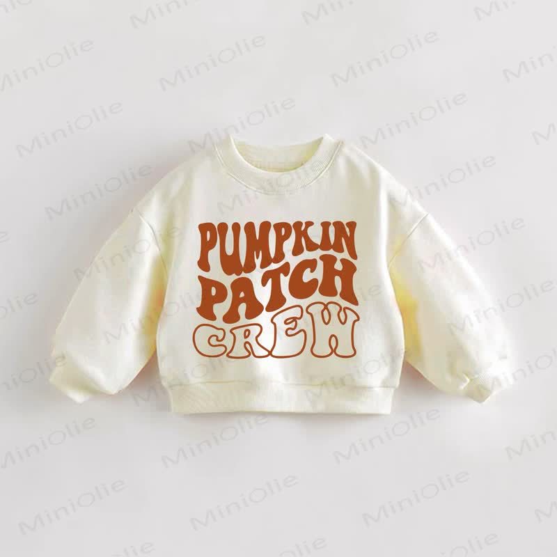 PUMPKIN PATCH CREW Baby Toddler Cream Sweatshirt - Cream - 3-5T - image 1