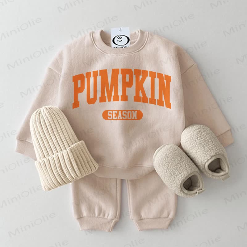 PUMPKIN SEASON Baby Sweatshirt 2-piece Set - Beige - 2-3T - image 1