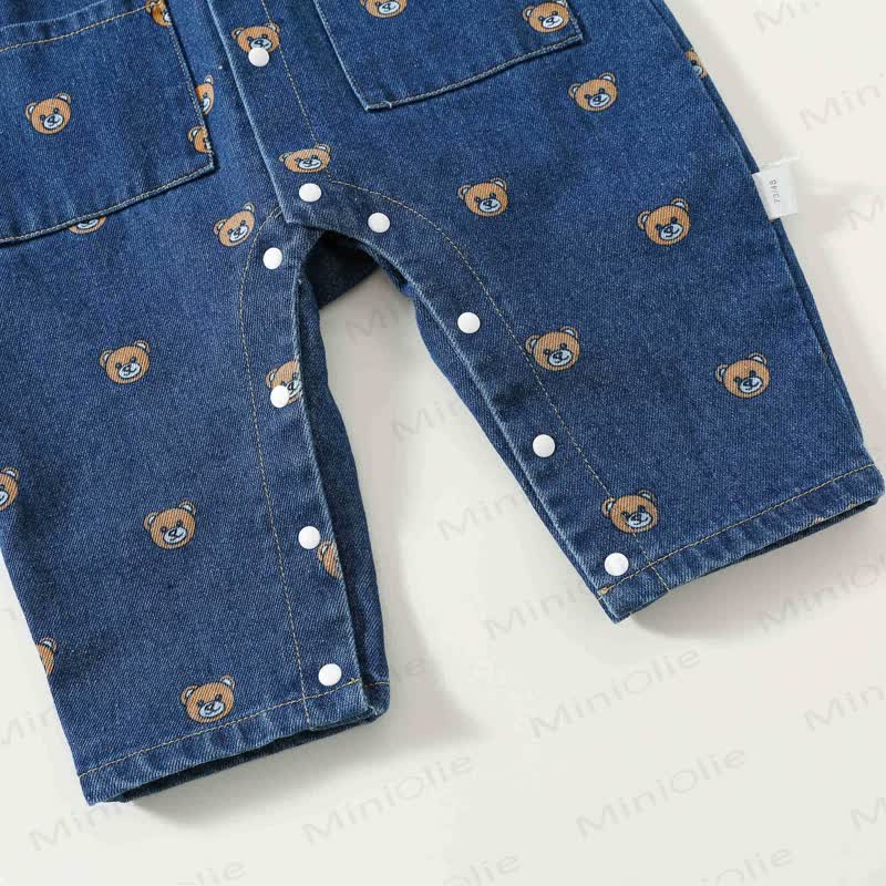 Baby Bear Polo Denim Romper - image 6