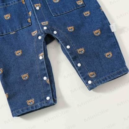 Baby Bear Polo Denim Romper - image 6