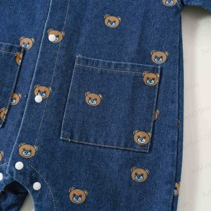 Baby Bear Polo Denim Romper - image 5