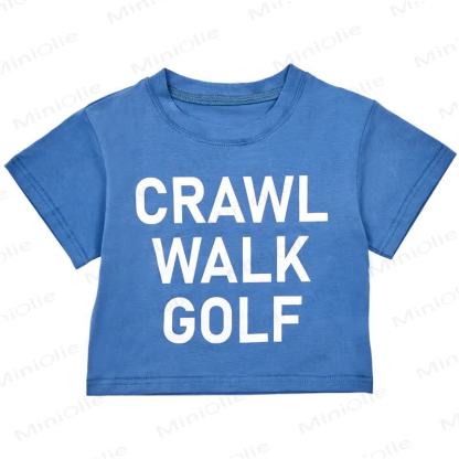 CRAWL WALK GOLF Toddler Baby Short Sleeve Top Jogger Pants 2 Piece Outfit Set - image 2