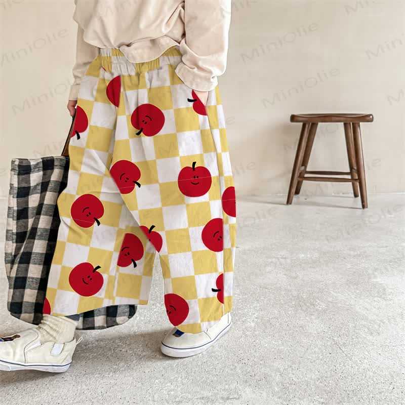 Baby Checkerboard Apple Pants - Orange - 2-3T - image 1