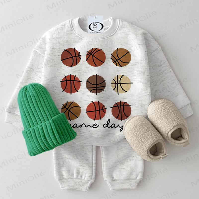 GAME DAY Basketballs/Soccer Baby 2-piece Set - Grey - 2-3T - image 3