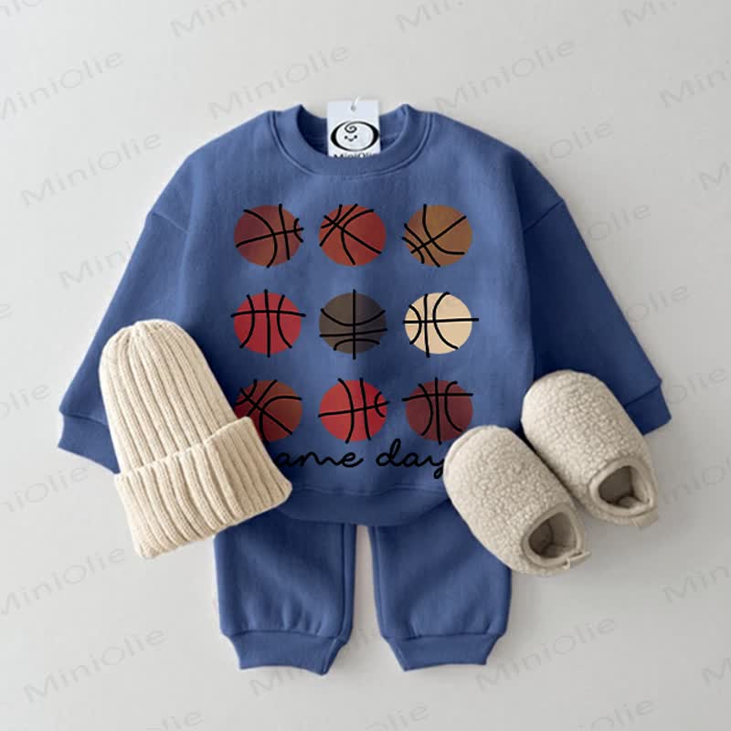 GAME DAY Basketballs/Soccer Baby 2-piece Set - Blue - 2-3T - image 1