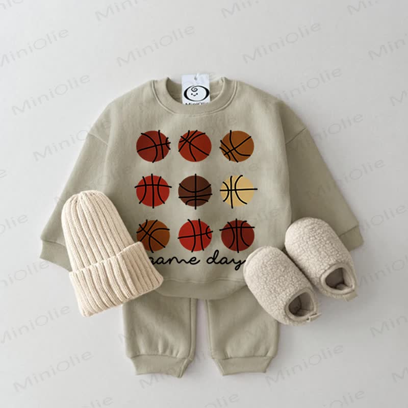 GAME DAY Basketballs/Soccer Baby 2-piece Set - Gray Green - 2-3T - image 4