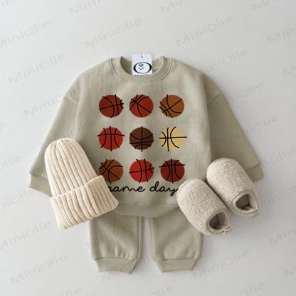 GAME DAY Basketballs/Soccer Baby 2-piece Set - Gray Green - 2-3T - image 4