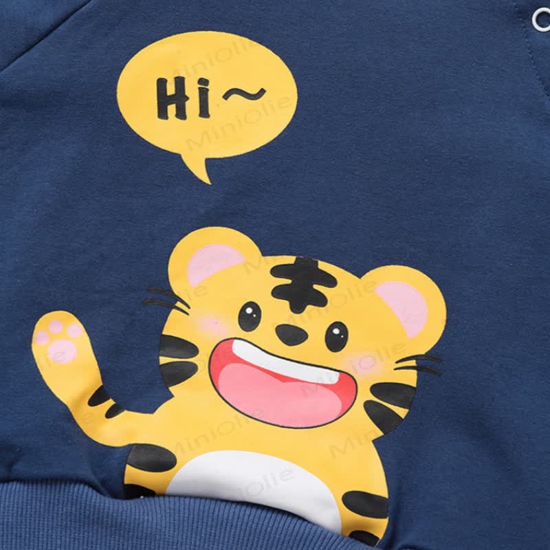 HI~ Baby Toddler Cartoon Animal Sweatshirt and Jogger 2-piece Set - image 7