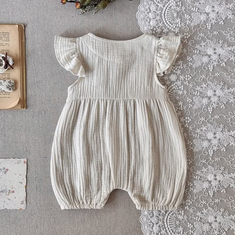 Baby Vintage Floral Lace Cotton Romper - image 3