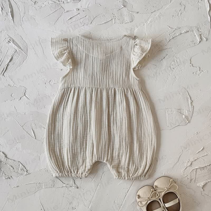 Baby Vintage Floral Lace Cotton Romper - image 5