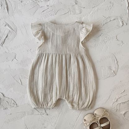 Baby Vintage Floral Lace Cotton Romper - image 5