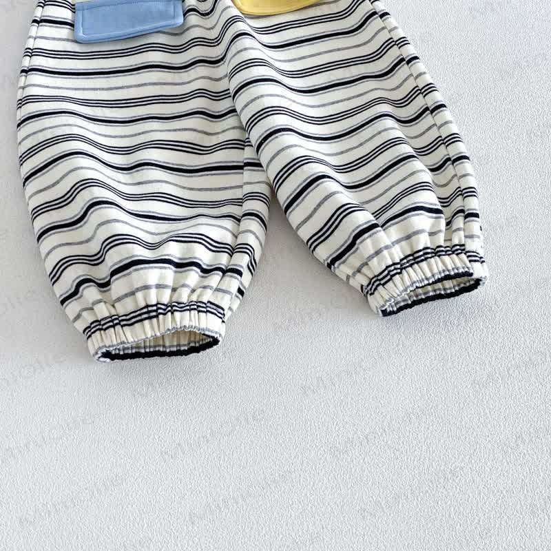 SMILE Colorblock Stripe Baby Romper/Set - image 16