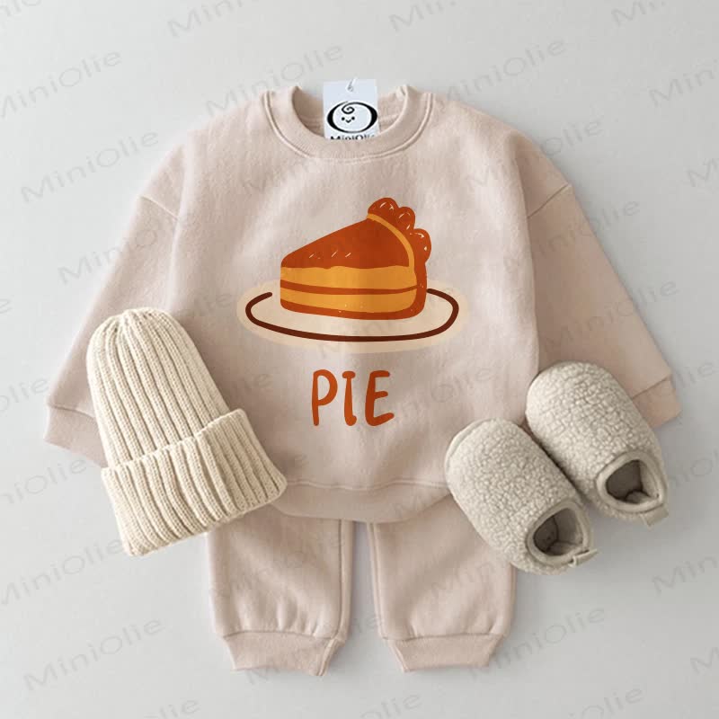 PIE Baby Beige Sweatshirt 2-piece Set - Beige - 2-3T - image 1