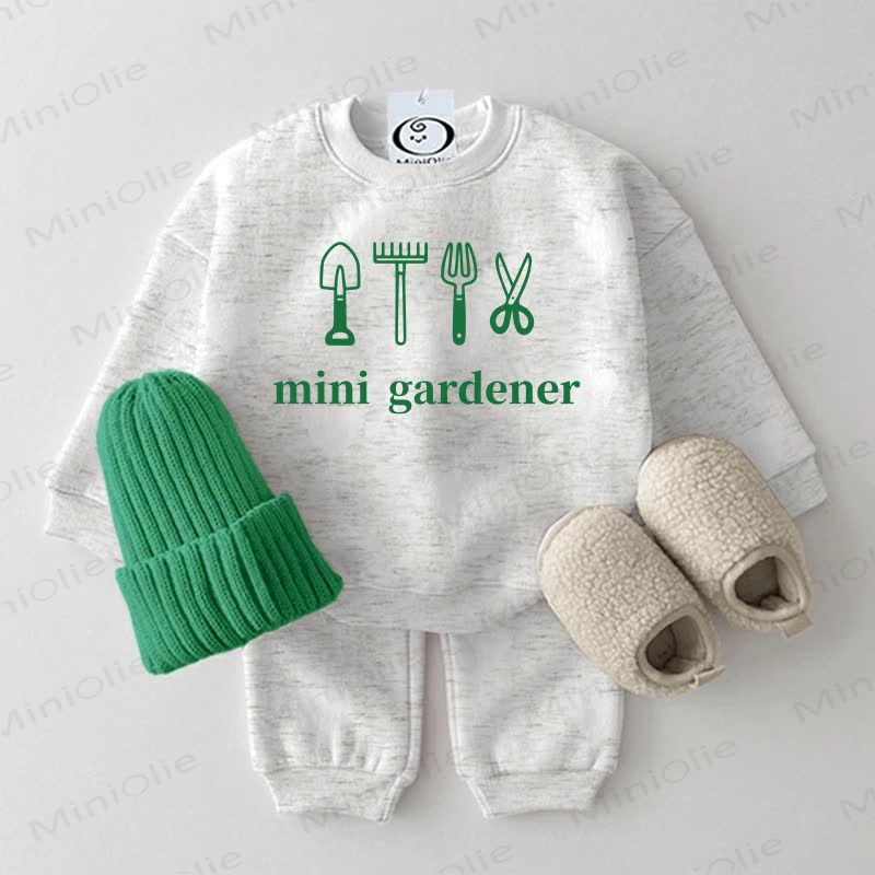 MINI GARDENER Baby Light Grey 2-piece Sweatshirt Set - Light Grey - 2-3T - image 1