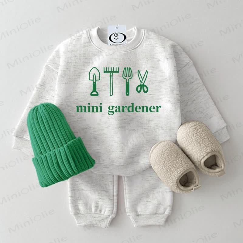 MINI GARDENER Baby Light Grey 2-piece Sweatshirt Set - Light Grey - 2-3T - image 1