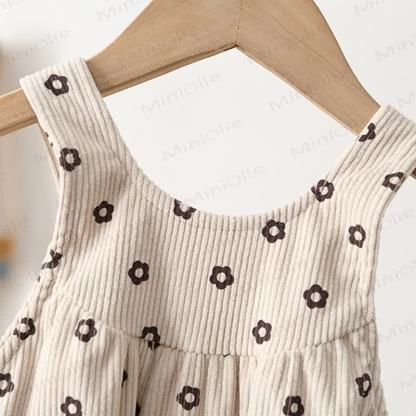 Baby Floral Corduroy Strap Overalls - image 6