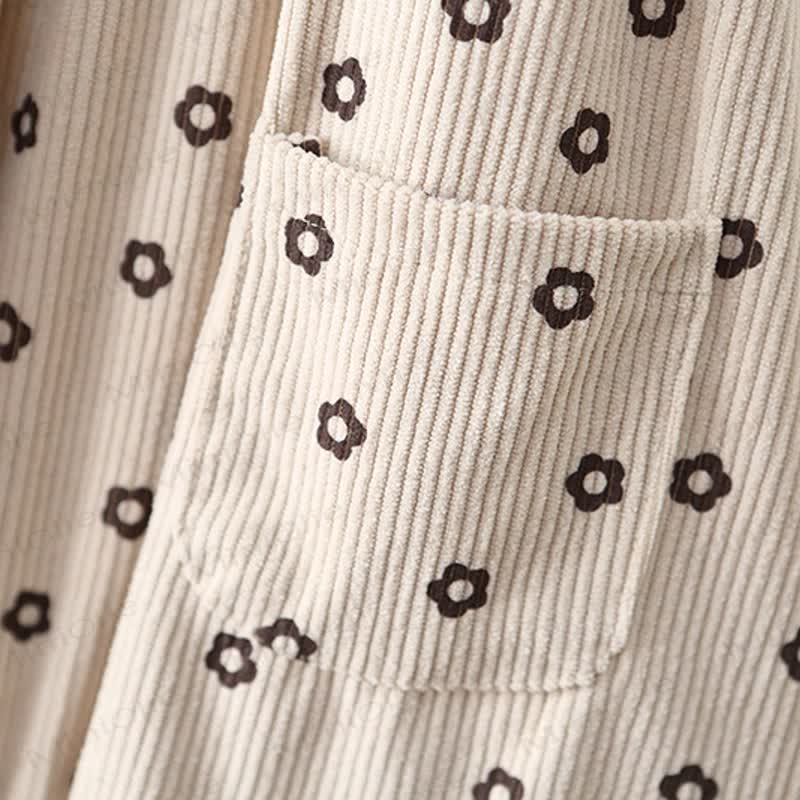 Baby Floral Corduroy Strap Overalls - image 8