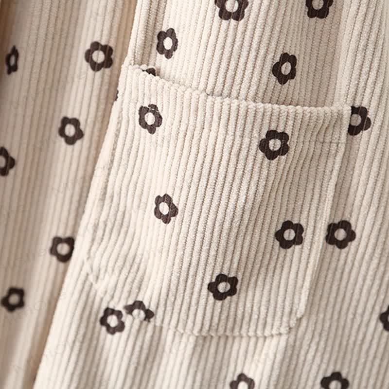 Baby Floral Corduroy Strap Overalls - image 8