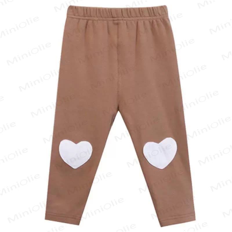 Toddler Heart Patch Leggings - Brown - 6-7T - image 8