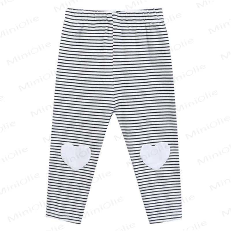 Toddler Heart Patch Leggings - Stripes - 6-7T - image 7