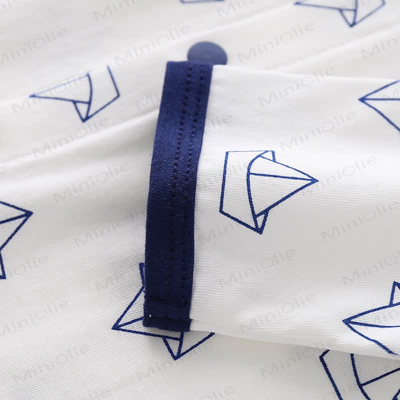 Baby Striped Sailboat Snap Front Romper - image 3